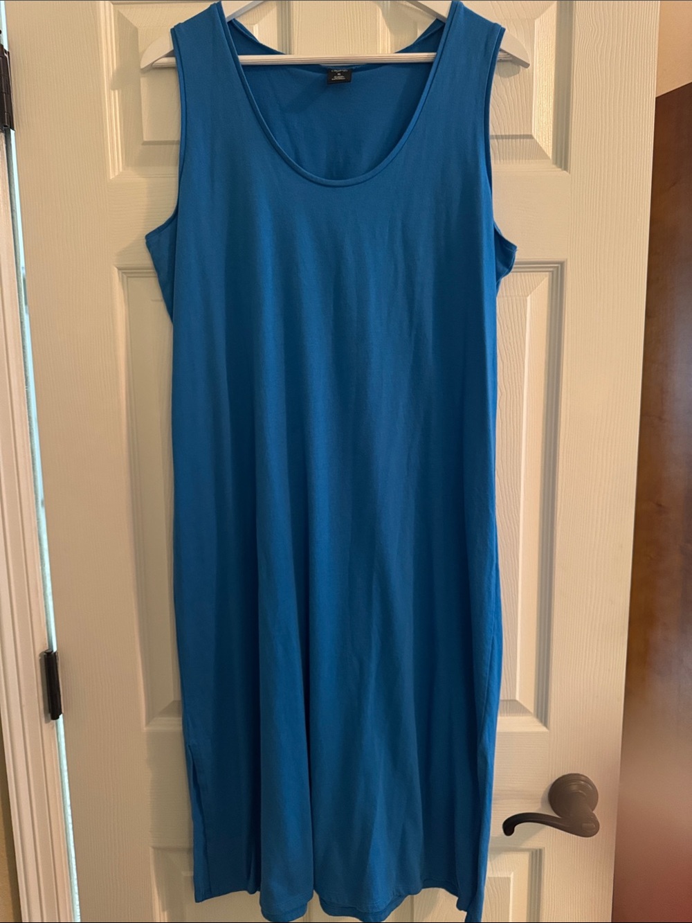 City Streets Sleeveless Midi Dress in Bright Blue